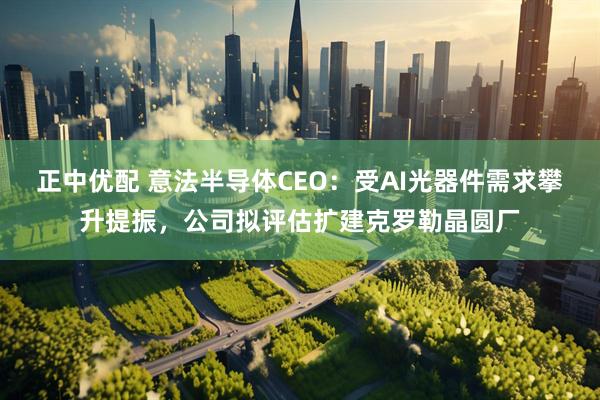 正中优配 意法半导体CEO：受AI光器件需求攀升提振，公司拟评估扩建克罗勒晶圆厂