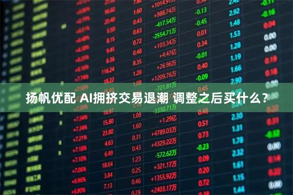 扬帆优配 AI拥挤交易退潮 调整之后买什么？